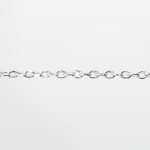 Cadena fina de plata con eslabones pequeños con extensión