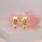 Arracadas chicas con perla drop