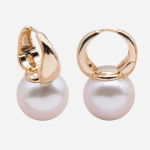 Arracadas de chapa de oro 18k con madre perla