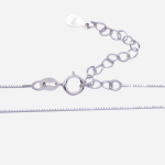 Cadena de plata fina con eslabones velecianos de 50cm con extensión