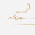 Cadena de vermail (plata fina .925 con baño de oro) con eslabones velecianos de 50cm con extensión