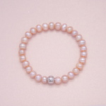 Pulsera para niñas de perlas cultivadas 5mm con bit de plata