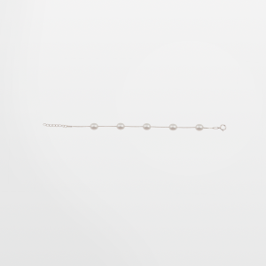 Pulsera de cadena en plata y perlas cultivadas en forma de gota