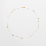 Collar con cadena de vermeil y perla oval